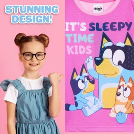 Bluey Pajama Set for Girls Toddlers Long 2 Pc PJs Comfy Lounge Set Loungewear Soft Pajamas Nightwear PJ Gifts for Girls (Pink, 4-5 Years)