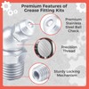 Hapric 112 Pcs Grease Zerk Fittings Kits, SAE & Metric
