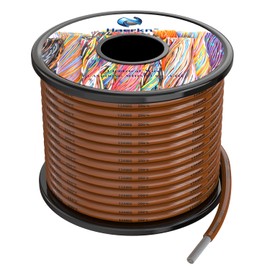 12awg Silicone Electrical Wire Cable 30ft Brown 12 Gauge Hookup Wires kit Stranded Tinned Copper Wire Flexible and Soft High Temperature Resistance