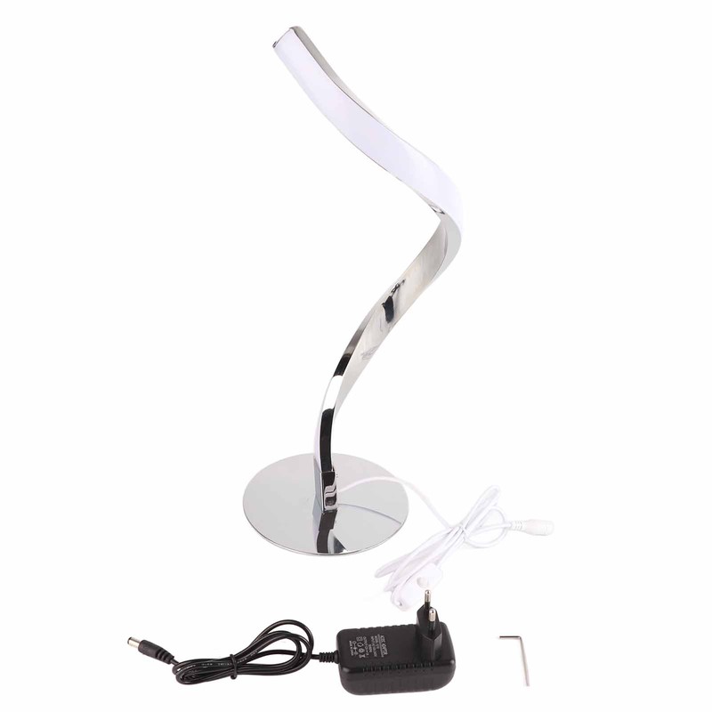 SShaped LED Spiral Table Lamp Reading Light Small Night Light