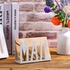 Kaluroil Mail Holder White Metal Letter Sorter Table Top Mail