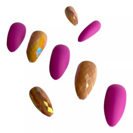 Atila Uñas Postizas Press On Adheribles 12 Tips Mate Y Brillo