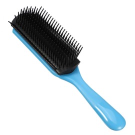 VOCOSTE Hair Brush, 9 Row Styling Brush for Women, Detangling Brush Travel Wet Hair Brush, for Curly Straight Wavy Hair, Barber Brush Tools, Blue Black