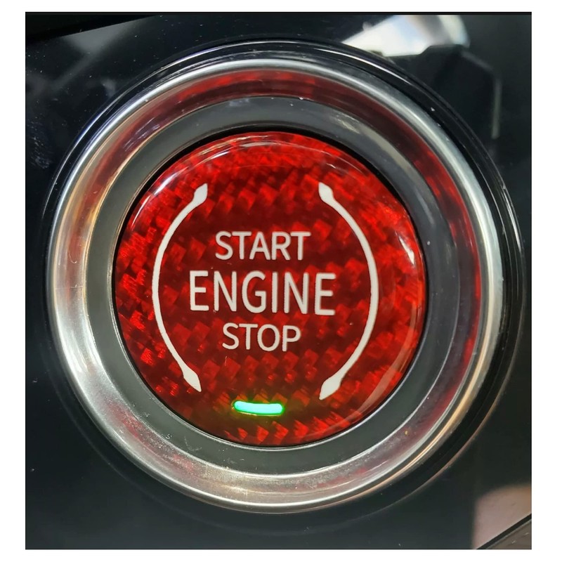 Generic Carbon Fiber Push to Start Button Compatible with Corvette