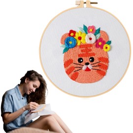 Traziewell Cat Embroidery Kits for Adults Cross Stitch Kits for Adults Advanced Embroidery Starter Kits for Beginner Hobby Kits for Beginners Embroidery Kit 0725
