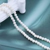 Round White Pearl Strand Necklace Gold Pearl Necklace for Women