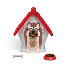 Articulated German Shepherd + Doghouse | 3D Printed Display Figure | Shelf Decor