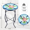 VCUTEKA Patio Side Table Outdoor Accent Table Bistro Coffee Table