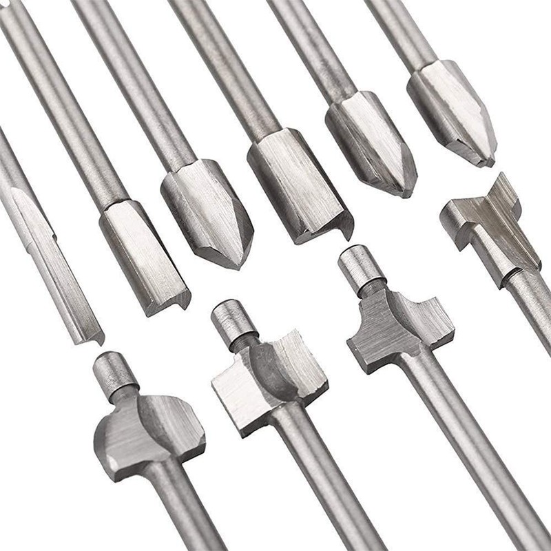 Mesee 10 Piece Cutter Set, HSS Rotary Cutting Burr Set,