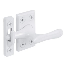 Prime-Line U 9936 Diecast with White Finish, Casement Window Sash Lock (Single Pack)