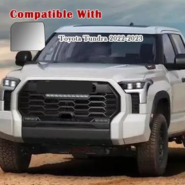 Blind Spot Detection Passenger Side Mirror Replacement for Toyota Tundra 2022-2023, Right Upper Exterior Side Rearview Mirrors Glass, with Backing Plate, Power Heated