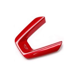 Duoles Red Sport Carbon Fiber Emblem Print Interior Steering Wheel Trim for Mazda 3 6 CX-4 CX-5 CX-9