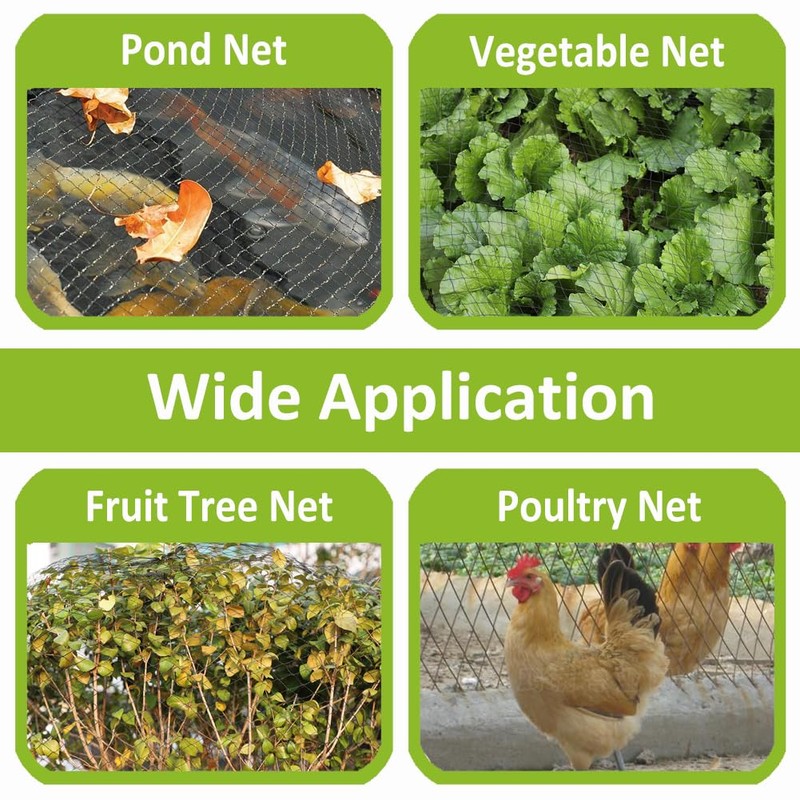 POYEE 50x50ft Bird Netting, 1 inch Mesh, Heavy Duty Garden