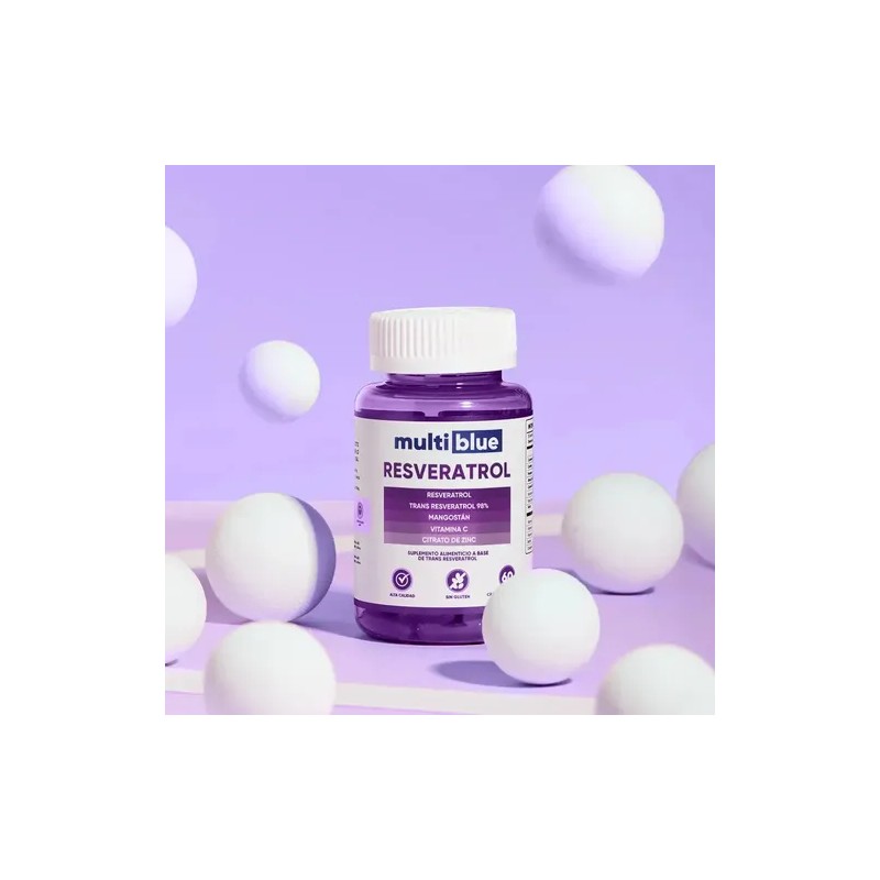 Suplemento Nutricional Multiblue Resveratrol Cápsulas Antioxidante Semilla Uva Vitamina