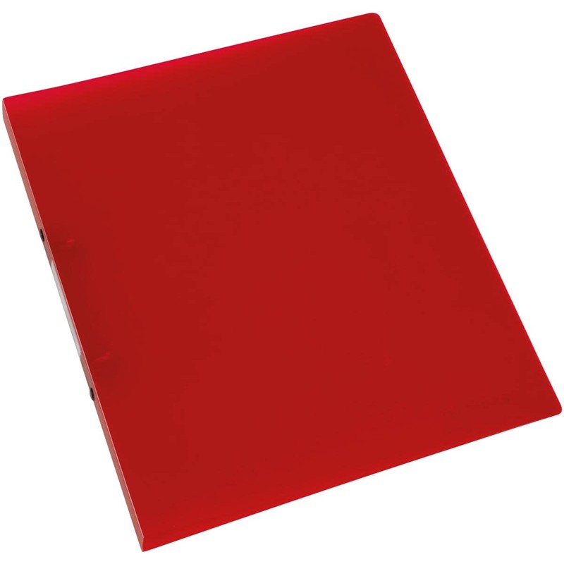 Q-Connect Ring Binder – A4, 4 Rings red/Clear