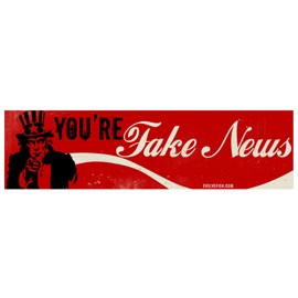 EvolveFISH You're Fake News Bumper Sticker - [11" x 3"]