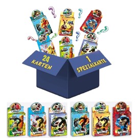 24 Italian Brain Red Trading Card Set, Blind Box, 6 Random Styles, 24 Random Flash Cards, No Duplication, Tralalero Tralala and Tung Tung Tung Sahur Trading Card Set for Children & Collectors