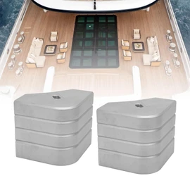 2 Pack Deck Corner Cap Heavy Duty Aluminum Height Corner Cap Casting 3-1/8in to 3-3/16in Top 3-1/8in to 3-3/16in for 90 Deg Rounded Corner