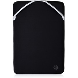 HP Funda para Laptop Reversible 14", Diseño delgado, Doble vista, Hecho con Neopreno, 35.56 cm, Negro/Plateado (2F2J1AA)