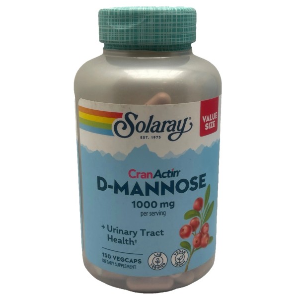Solaray D-mannose 1000mg Urinary Tract Health Capsules - 150 Exp: