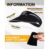 WRELS Sports Visor for Men Women，Soft Lightweight Adjustable Foldable Hat，Quick