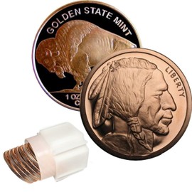 Katy Craig 10 x 1oz 2024 Buffalo Nickel Indian Head Copper Rounds 999 Fine Bullion Supplied in Tub