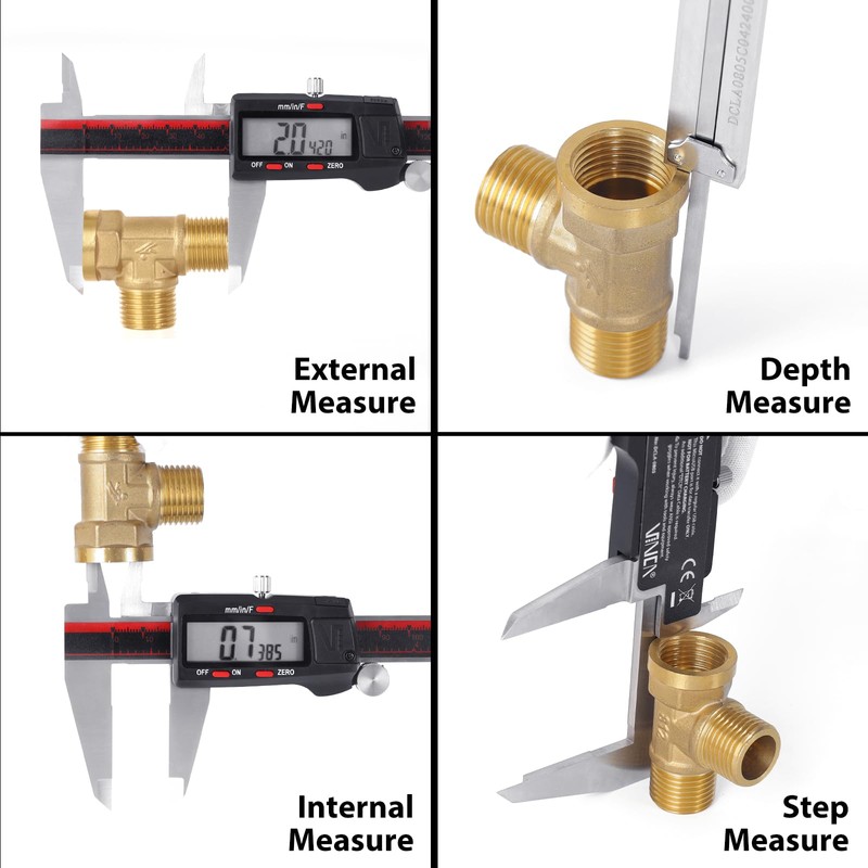 VINCA DCLA-0605 Quality Electronic Digital Caliper Inch/Metric/Fractions Conversion 0-6 Inch/150