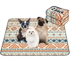 LOOBANI Washable Pee Pads for Dogs: 2 Pack Reusable Puppy Pads Waterproof 36"x48", Super Absorbent Whelping Pad, Leak-Proof & Non-Slip Dog Training Pads for Floor, Playpen, Crate, Couch, Bed (Beige)