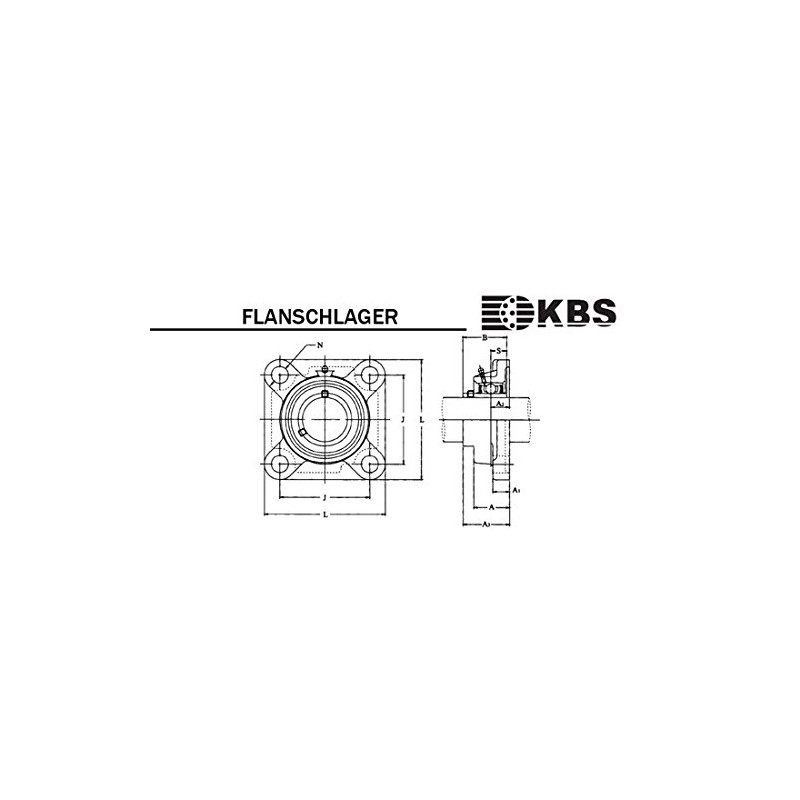 KBS Flange Bearing UCF 205