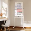 Neatsure Rolling Whiteboard on Wheels, 40" x 24" Double-Sided Mobile