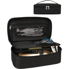 Barber Tool Bag, Hair Clipper Bag Hair Cutting  Storage Bag Shaving Kits Haircut Accessories Organizer Bag Gift for Women (Black)