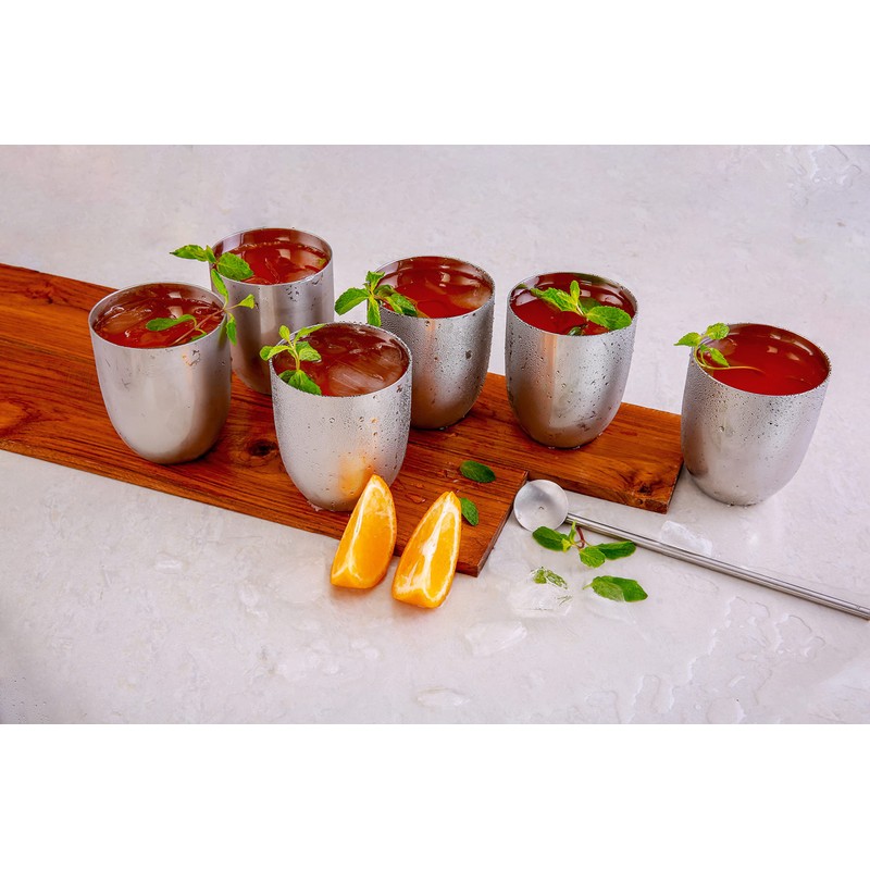Vinod Premium Stainless Steel Glass Set of 6 - Premium