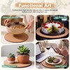 Gandeer Set of 6 Round Cork Placemats Rustic Heat Resistant