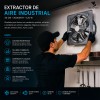 Extractor De Aire Industrial Para Cocina 30cm 3000m3/h 120w