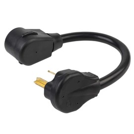 50CM(1.5FT) Nema 10-30P to 6-50R Heavy Duty 30 Amp(Dryer Male) Plug to 50 Amp (Welder) Socket Adapter Cable, Adapter Cord 30A Dryer 10-30P to Welder 6-50R 50A, Welding Adapter 6-50, 250V