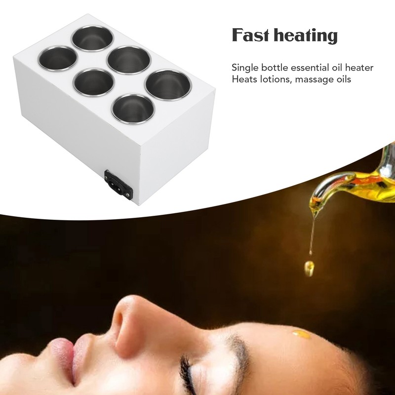 Essential Oil Heater Constant Temperature 6 Compartment Massage Oil Warmer