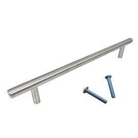 (1 Piece, L: 9 Inch CC: 7 Inch) Swiss Kelly Hardware Satin Nickel Kitchen Cabinet Handles Drawer Pulls