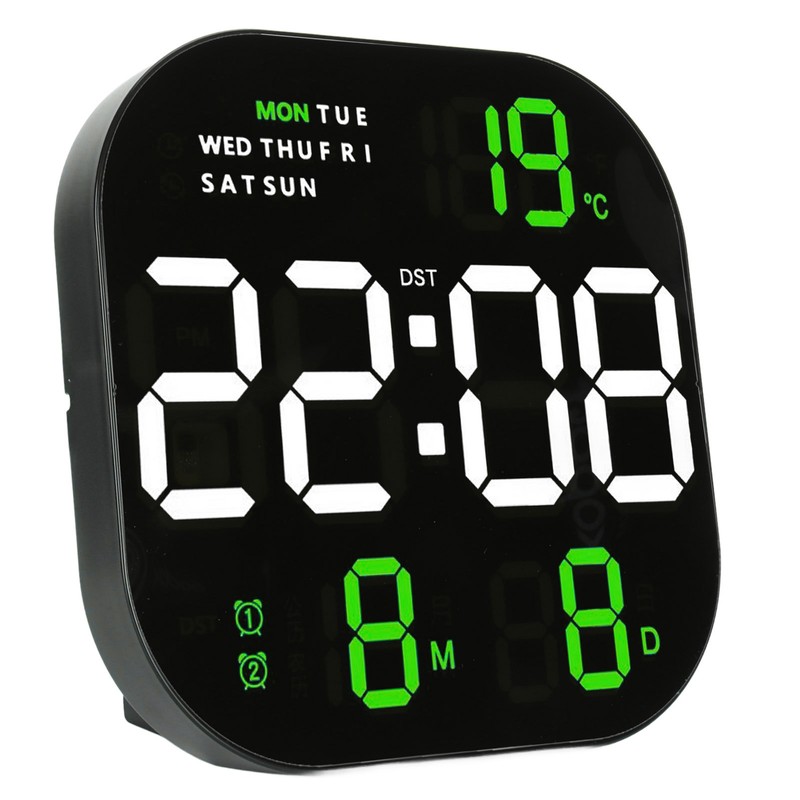 Digital Clock Large Screen LED USB 5V Remote Multifunctional Temperature