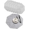 XUNQUCOM Hollowed Out Octagonal Light Luxury Insulated Table mat 6pcs