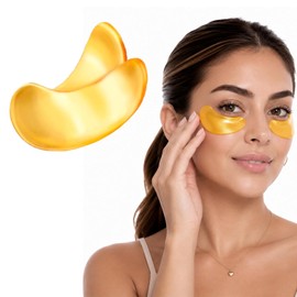 CLEOSKIN Parches de Ojos 24K Colágeno | Reduce Ojeras, Bolsas e Hinchazón | Hidratantes para Contorno de Ojos | Pack 25 Tratamientos | Ideal como Regalo para Mujer