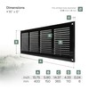 Vent Systems 16" x 6" Inch (Overall Dimensions) - Black
