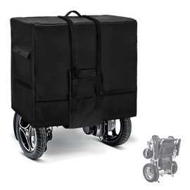 Rileytee Foldable Wheelchair Travel Bag for Airplane,Heavy Duty 600D Waterproof Dustproof Portable Folding Electric Wheelchair Covers for Travel (23''W x 14''D x 17''H x Skirt 30")