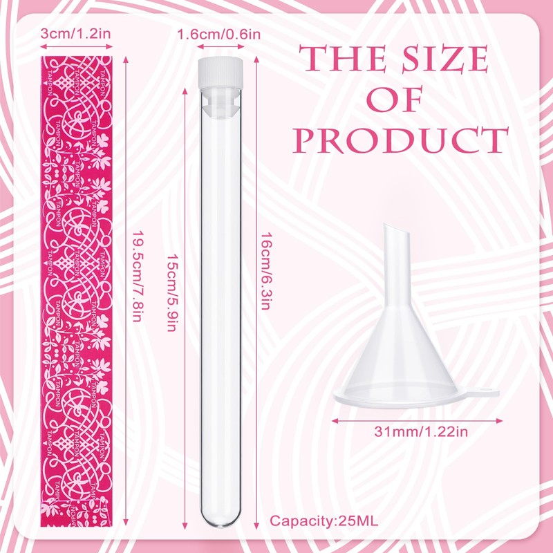 Copkim 38 Pcs Tampon Flask Set Included Tube Flasks Containers