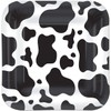 Beistle party supplies Cow Print - 9 Inch Square Plates,