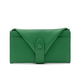 VITAFELICE Inw-90008p Women's Long Wallet with Skimming Prevention, Letter Type, green