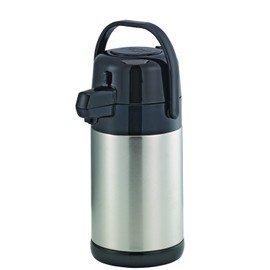 Service Ideas SECA19S Eco-Air Slim Airpot with Pump, Stainless Steel Vacuum Insulated, 1.9 Liter