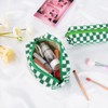 SOIDRAM Checkered Makeup Bag and Brush Storage Bag - Large