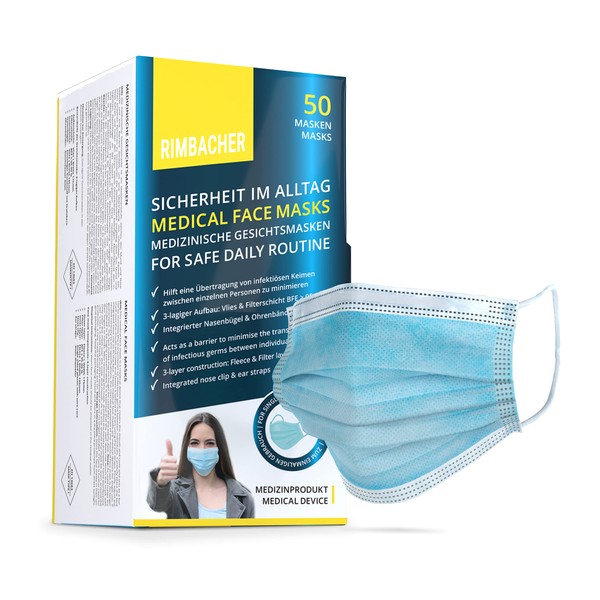 Rimbacher Respirator Masks Mouth-Nose Masks 3-Ply Fleece