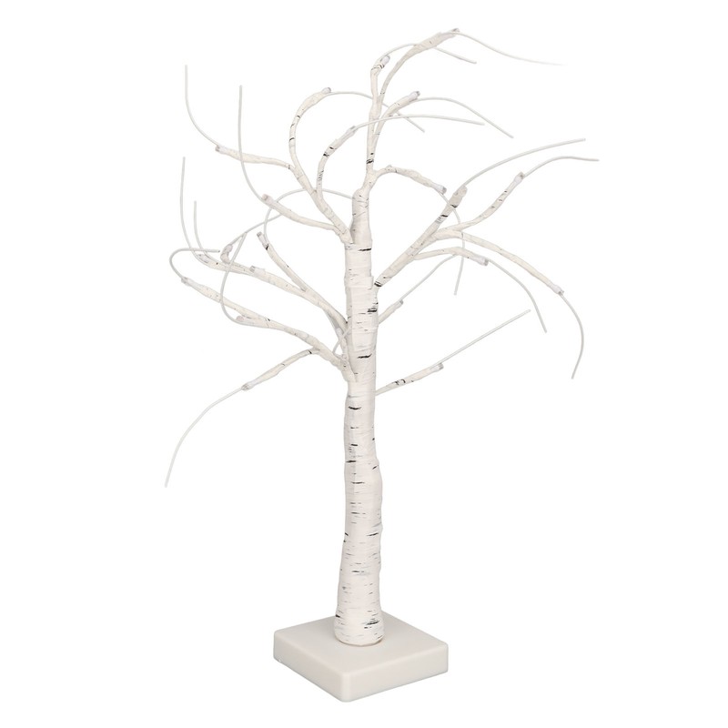 Lighted Birch Tree Adjustable Branches Stable Bottom Birch Tree with