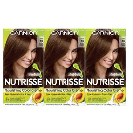 Garnier Nutrisse Nourishing Color Creme, 50 Medium Natural Brown, 3-Pack (Packaging May Vary)